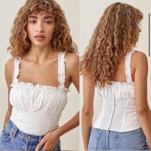 Reformation Candella Linen Top